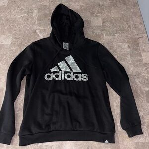 Adidas Black Logo Hoodie for Men
